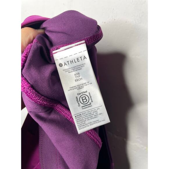 Athleta Fairway Golf Skort 16" Purple Plum Womens Athletic Skirt Size XXS - Picture 6 of 6